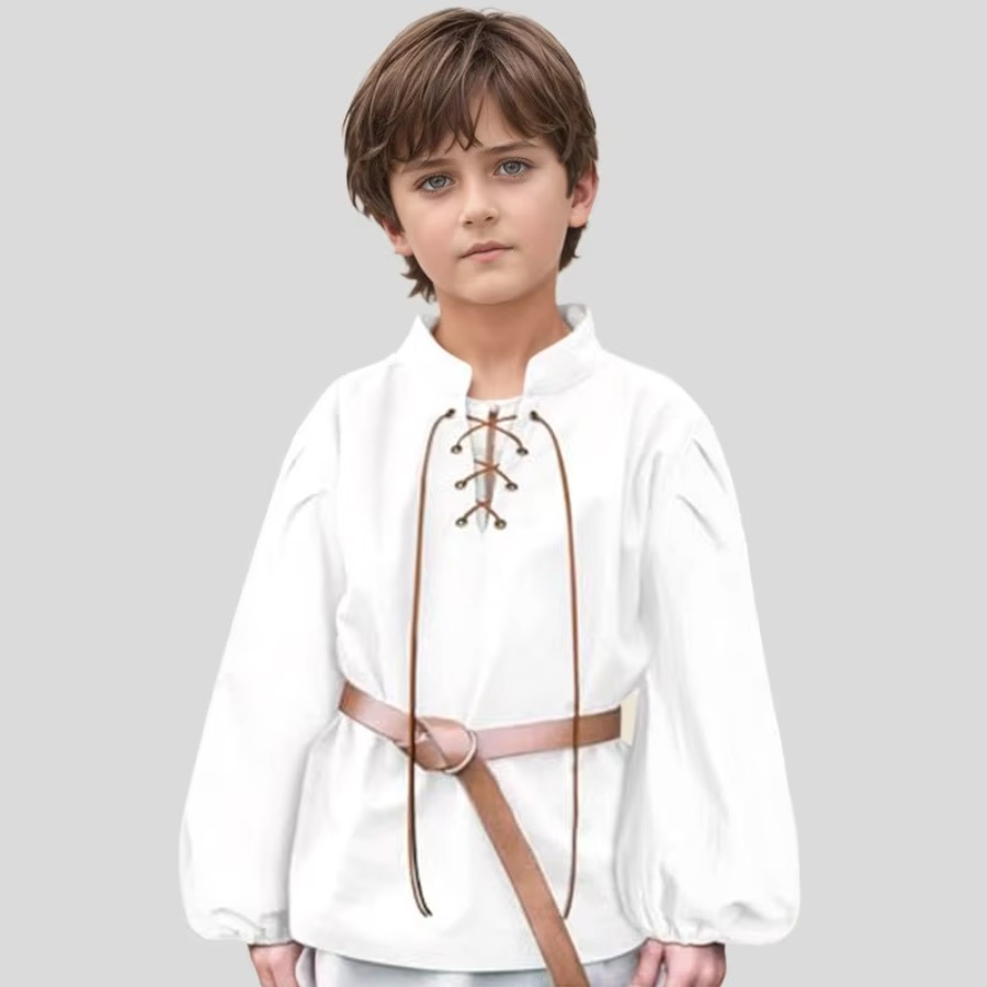 Halloween Costume Kids - Boys Medieval Pirate Shirt Kids Renaissance