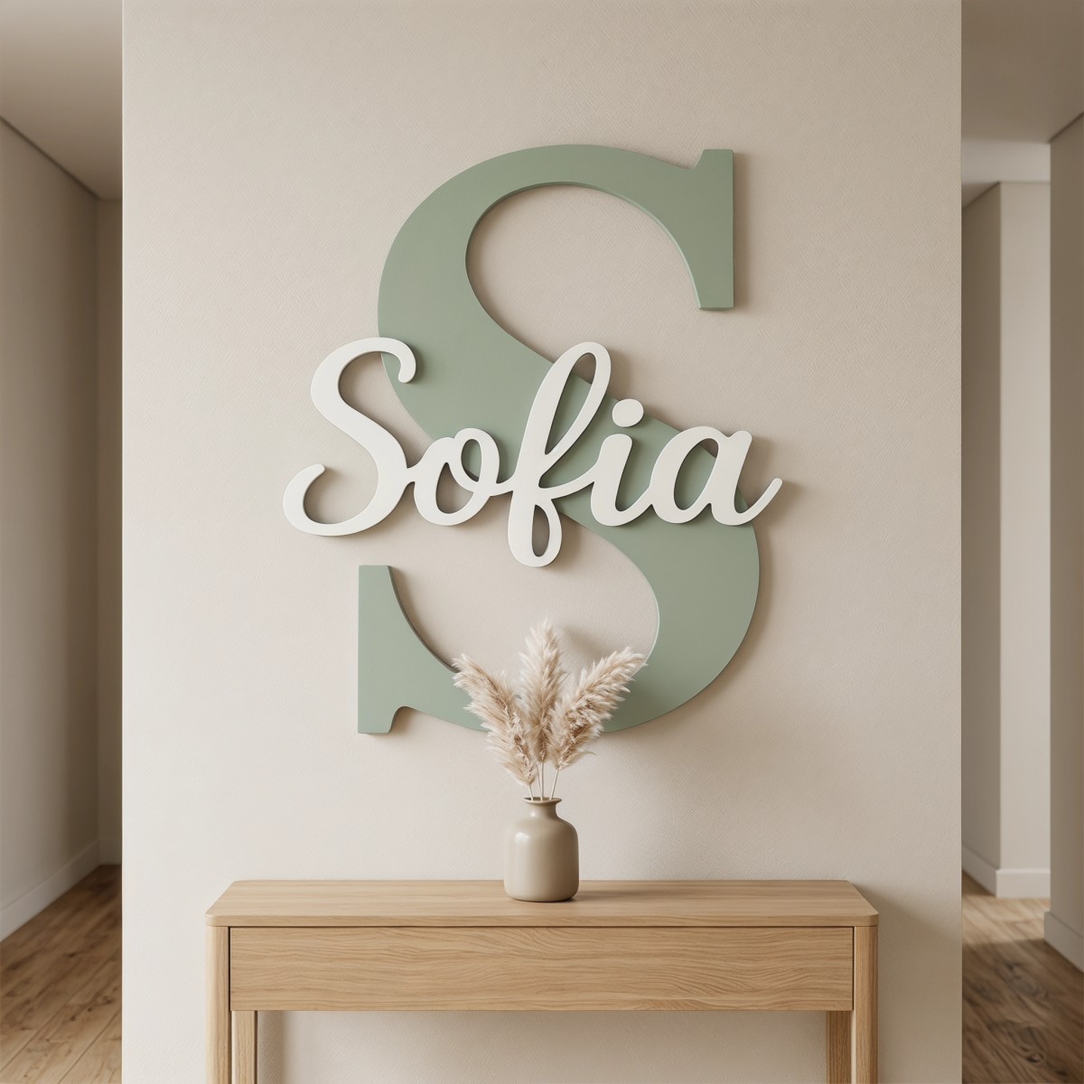 Halloween Party Supplies - 1Pc Custom Minimalist Wooden Name Plaque,Home