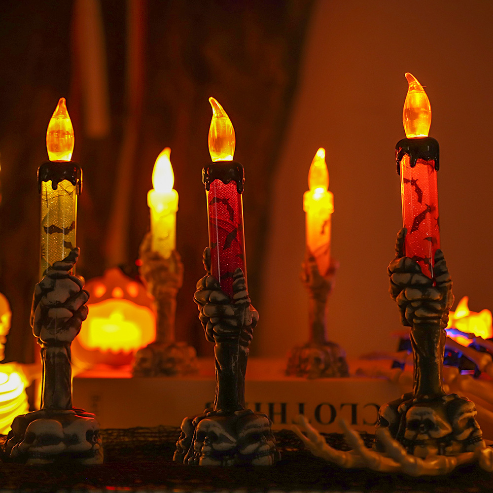Pumpkin Lantern Halloween - Halloween Skeleton Hand Candle Light LED
