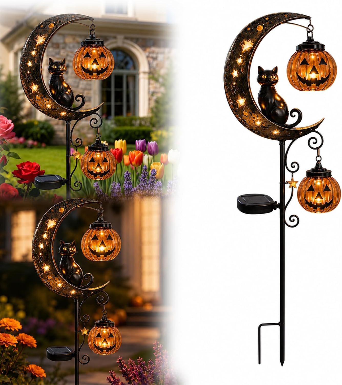 Halloween Pumpkin Decor Led - New Solar Halloween Pumpkin Moon Light