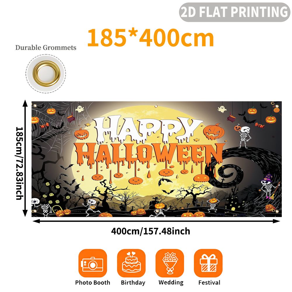1pc 2D FLAT Halloween Party Ga - Halloween Skeleton Decoration 评论和价格