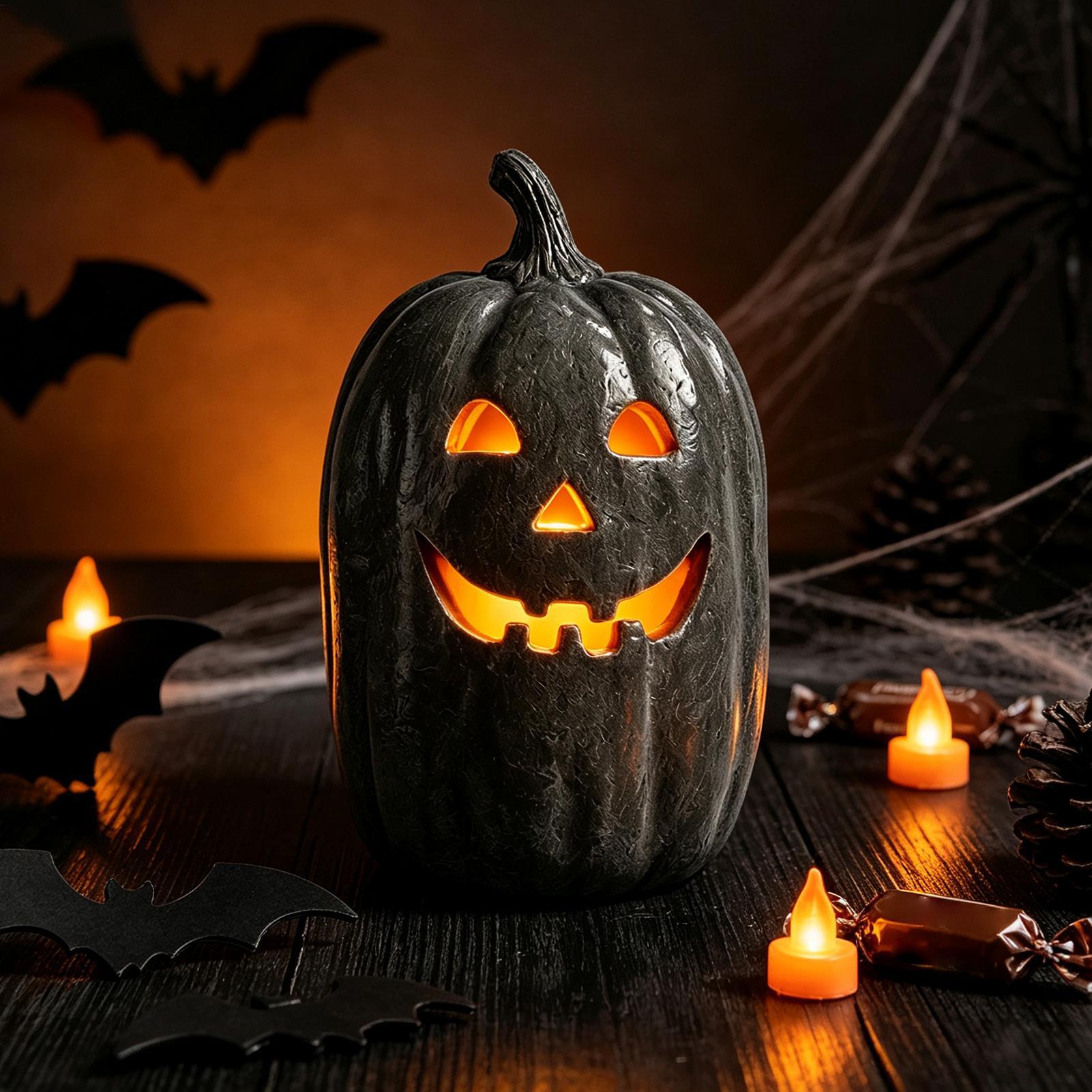 Halloween Pumpkin Lantern Resi - Pumpkin Lantern Halloween 评论和价格