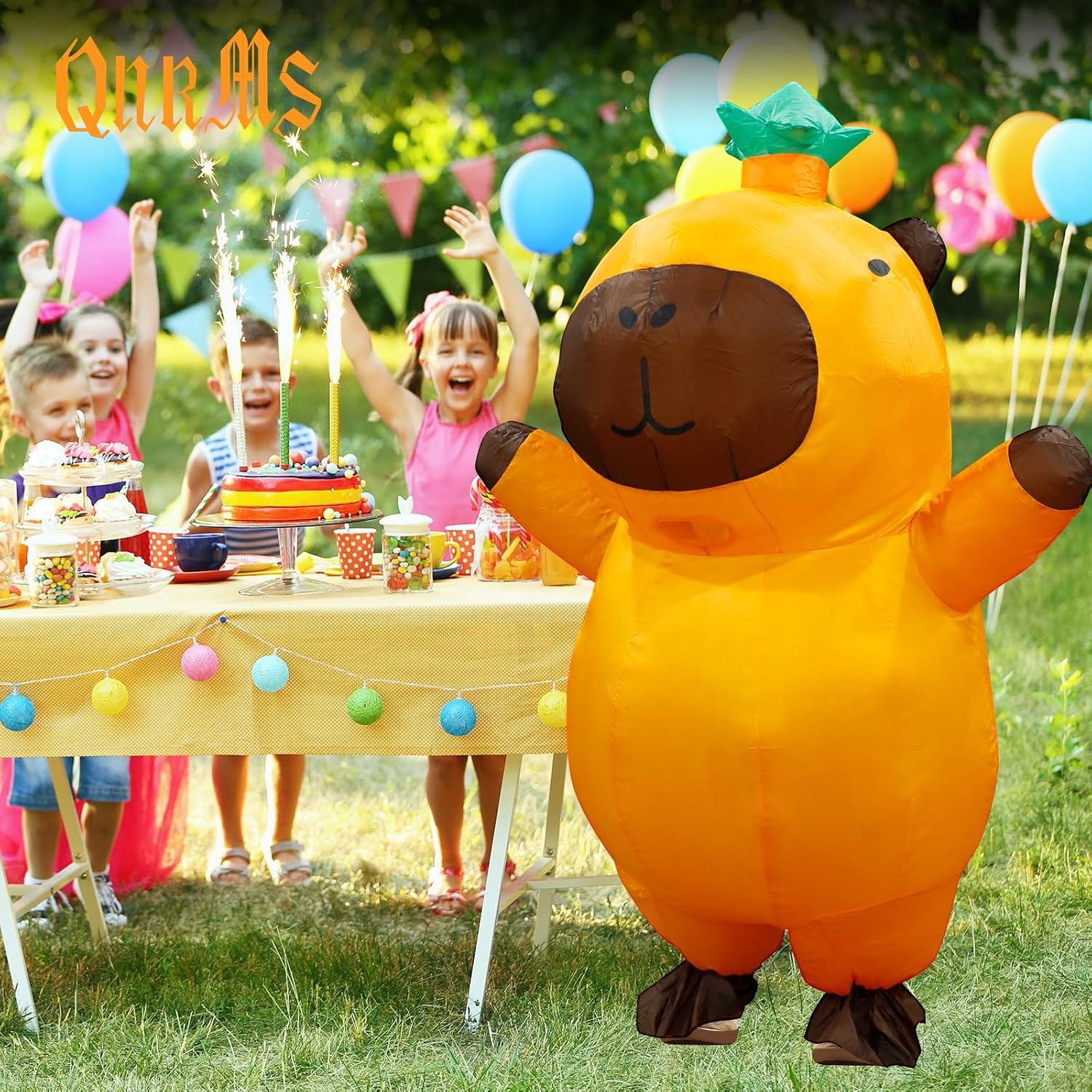 Capybara Inflatable Costume Ad - Halloween Costume Adult 评论和价格