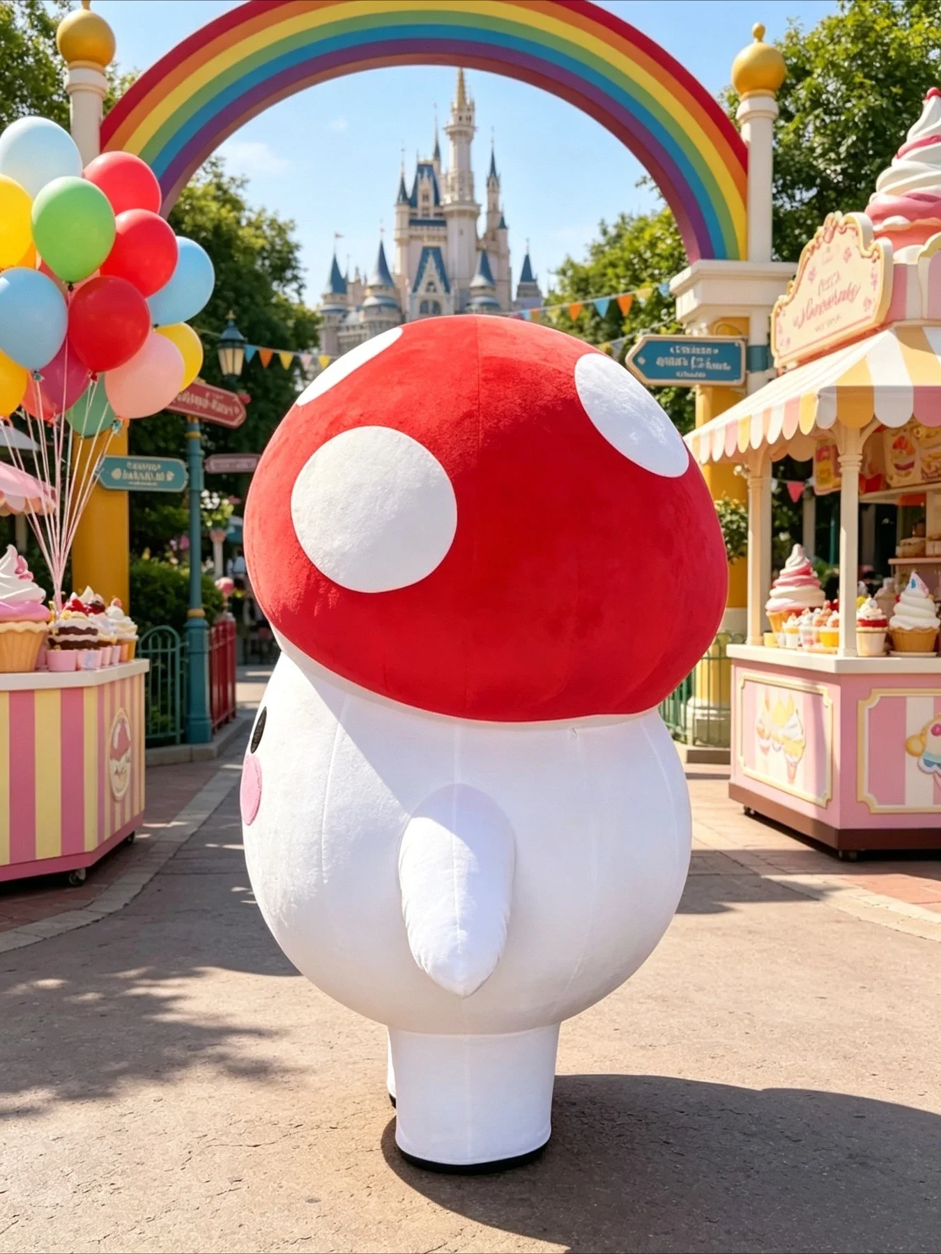 Cute Mushroom Inflatable Masco - Halloween Costume Adult 评论和价格
