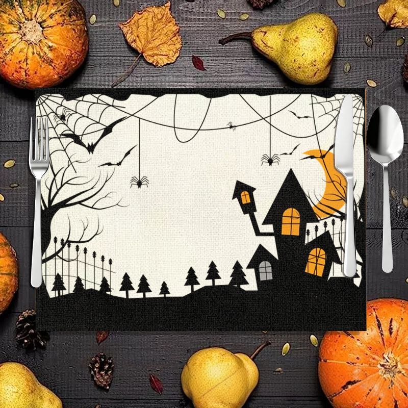 VIKAMA Black White Haunted Hou - Spider Web Halloween Decoration 评论和价格
