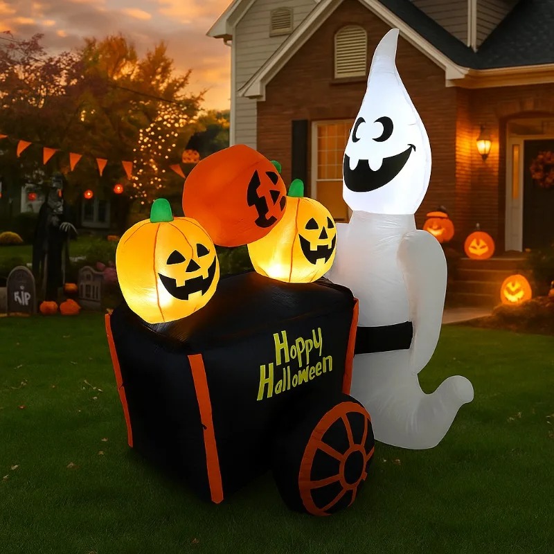 6FT Halloween Outdoor Holiday  - Halloween Pumpkin Decor Led 评论和价格