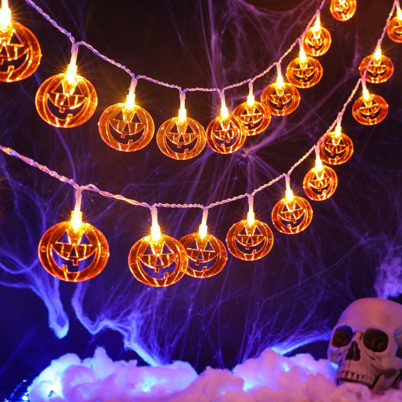 Halloween Hollow Cutout Pumpki - Halloween Led String Lights Orange 评论和价格
