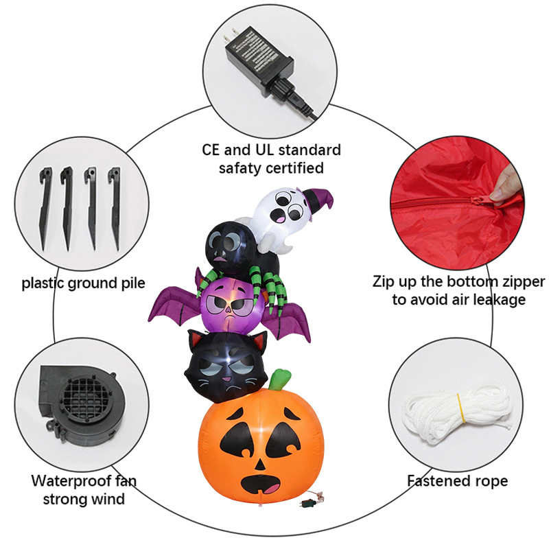 18m Halloween Inflatable Decor - Halloween Pumpkin Decor Led 评论和价格