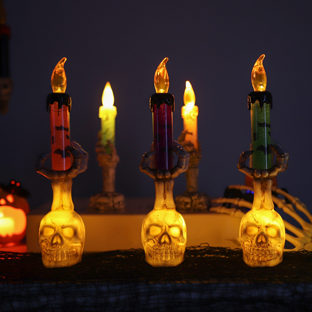 Halloween Skeleton Hand Candle - Pumpkin Lantern Halloween 评论和价格