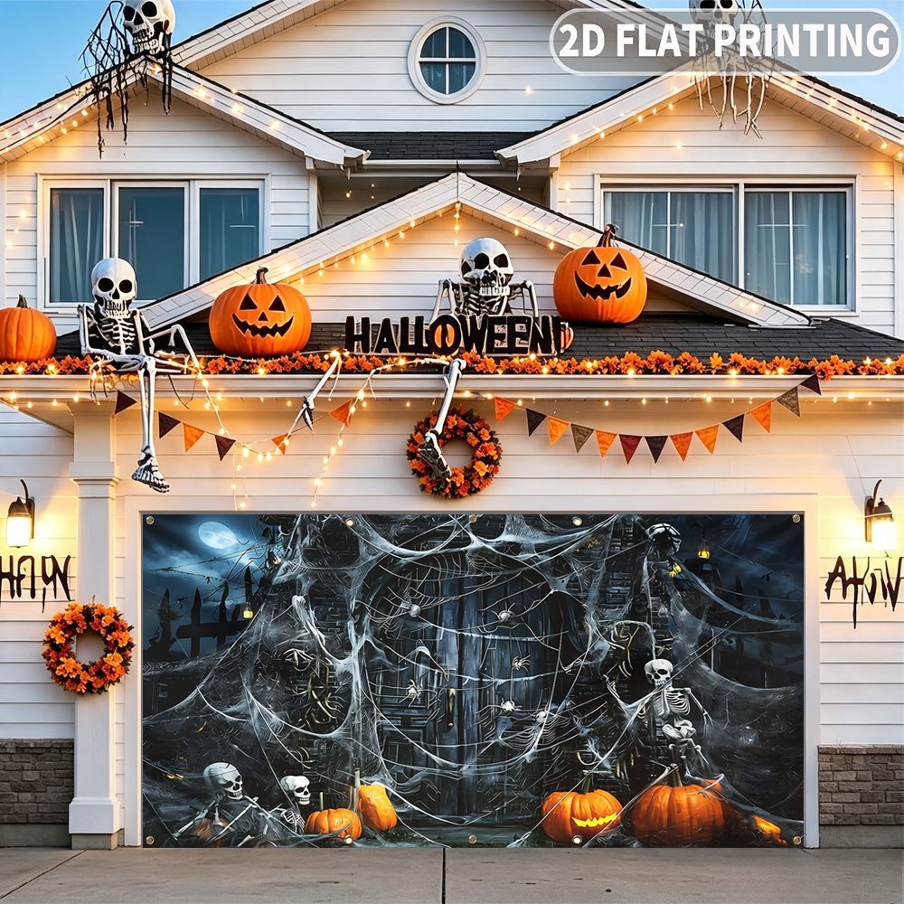 1pc 2D FLAT Halloween Party Ga - Halloween Skeleton Decoration 评论和价格