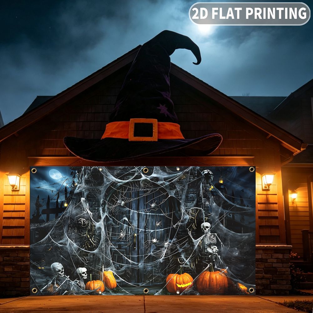 1pc 2D FLAT Halloween Party Ga - Halloween Skeleton Decoration 评论和价格