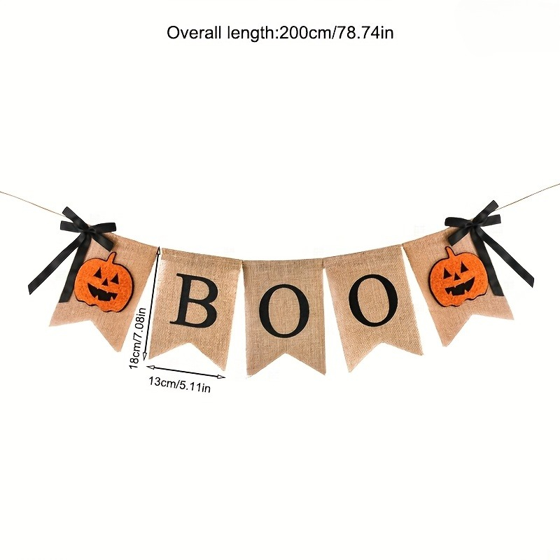 1 Set Rustic Halloween Banner  - Pumpkin Lantern Halloween 评论和价格