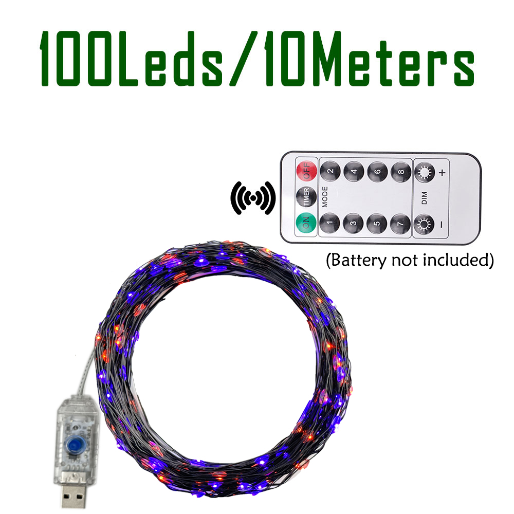 100/200LEDs String Lights Oran - Halloween Led String Lights Orange 评论和价格