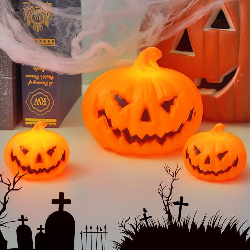 Halloween LED Pumpkin Lamp Orn - Pumpkin Lantern Halloween 评论和价格