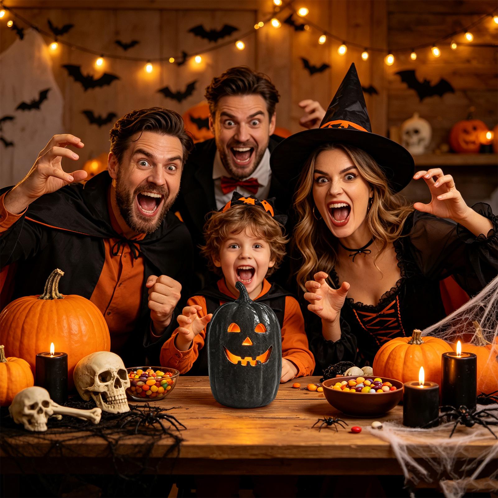 Halloween Pumpkin Decor Resin  - Pumpkin Lantern Halloween 评论和价格